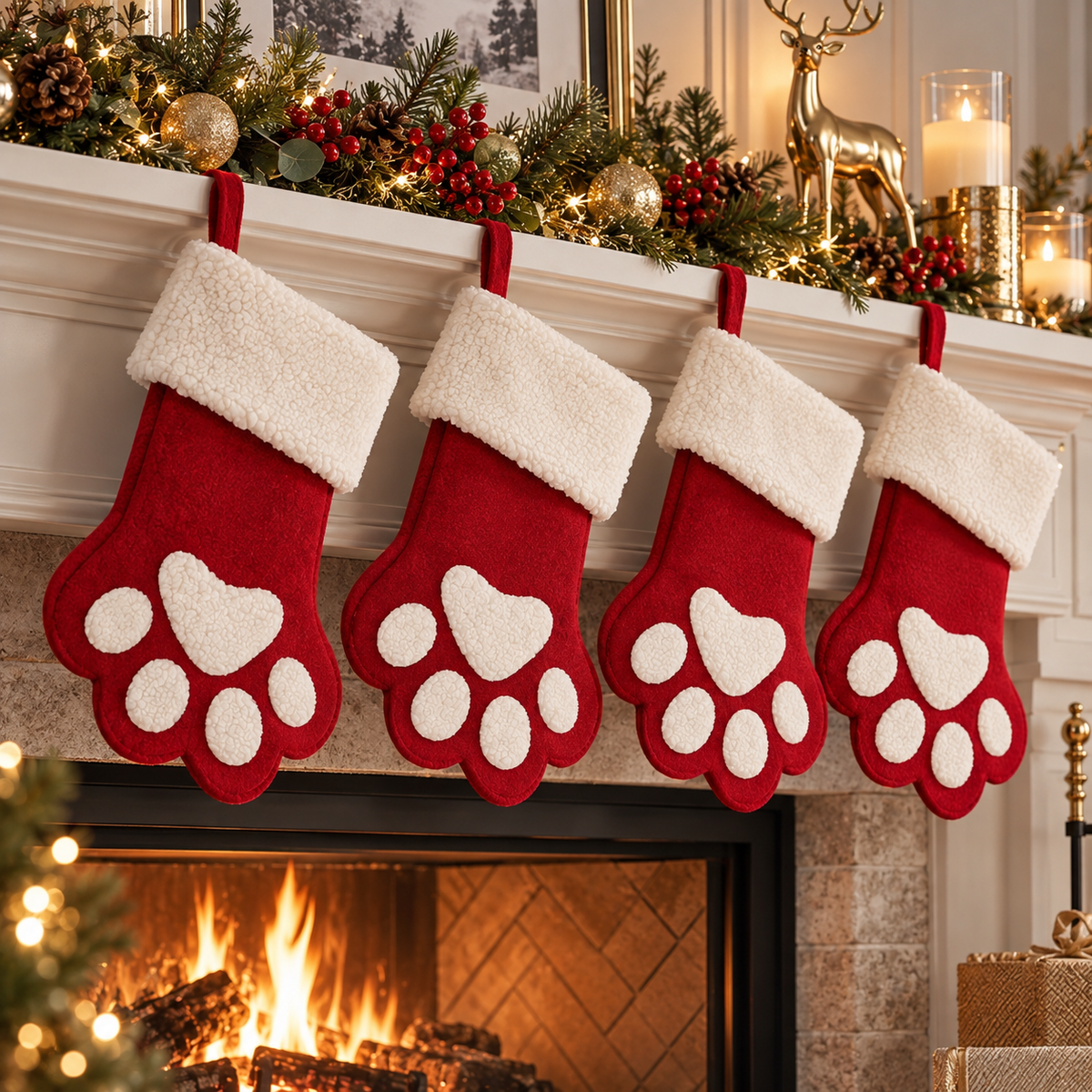 Christmas Paw Stocking