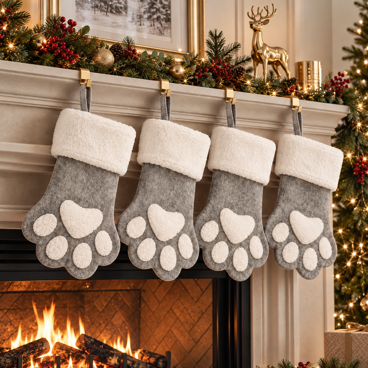 Christmas Paw Stocking